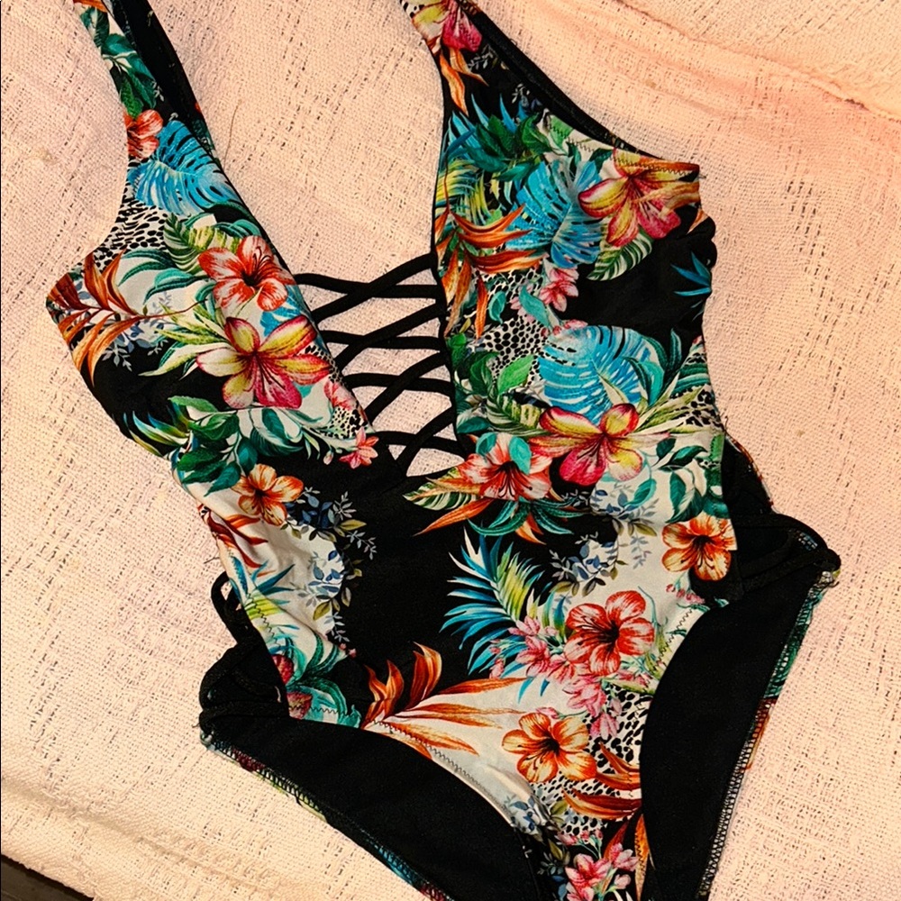 Tropical Floral Kids Swimwear